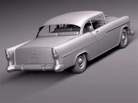 3d model chevrolet bel air 1955