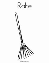 Rake Coloring Page sketch template