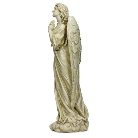 Roman 40.5-in H x 16.9-in W Gray Angels and Cherubs Garden Statue in the Garden Statues ...