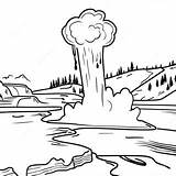 Yellowstone National Park Geysers And Hot Springs Coloring Page 51334  sketch template