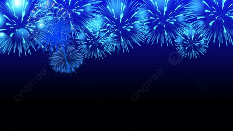 New Year Fireworks Border Blue Background, New Year, Fireworks, Frame ...