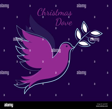 Christmas Dove Pigeone in festive colors Merry Christmas and Happy New ...