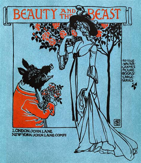 Beauty and the Beast—Cover – Old Book Illustrations