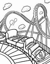 Free Printable Roller Coaster Coloring Pages sketch template