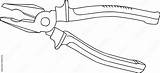 Pliers Coloring Page sketch template