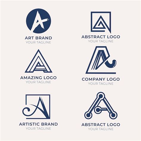 Free Vector | Flat design a logo templates set