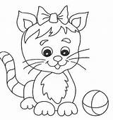 Easy Cat Face Coloring Pages sketch template
