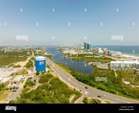 Aerial photo Orange Beach Water Tower Stock Photo - Alamy