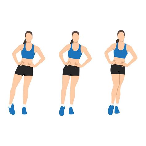 Woman doing ankle circles rotations or rolls exercise. Flat vector ...