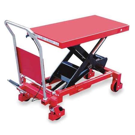 Dayton Scissor Lift Cart, 2000 lb., Steel, Fixed 6W804 | Zoro.com