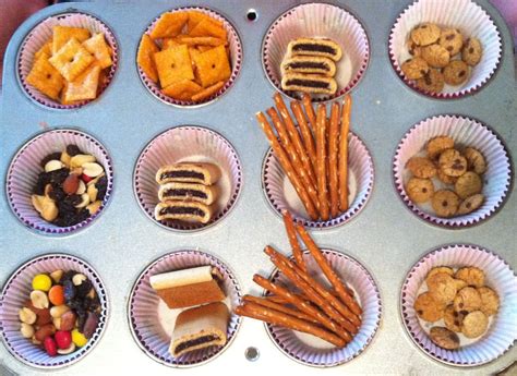 Play date snack idea! Put various snacks in cupcake tins and let the ...