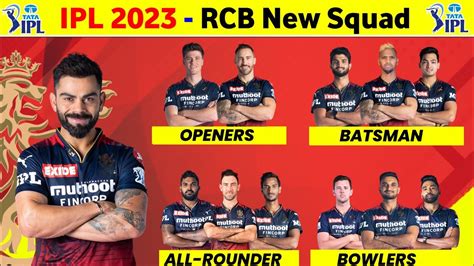 Rcb 2023 Squad - Rcb Team 2023 Players List || Rcb New Squad 2023 - YouTube