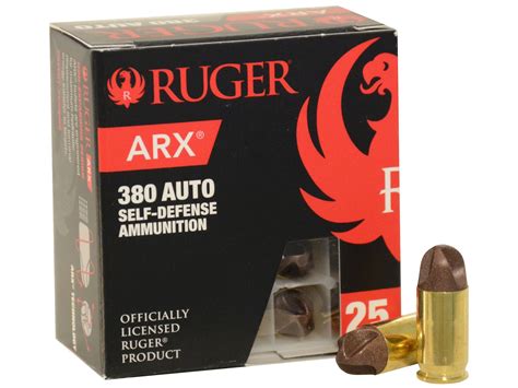 Ruger Self Defense 380 ACP Ammo 56 Grain PolyCase ARX Fluted Lead Free