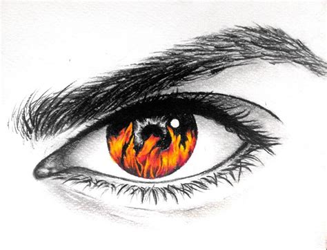 Fire in your eye | Fire drawing, Cool eye drawings, Fire eyes