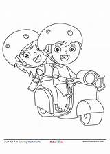 Electric Scooter Coloring Pages sketch template