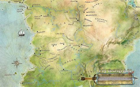 The New Hyborian Age Map - Central Region by Vathelos.deviantart.com on @DeviantArt | Map ...