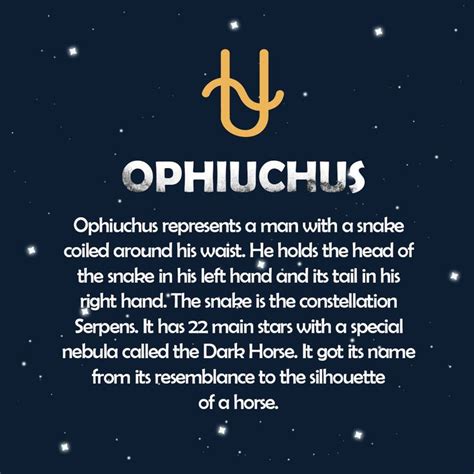 The constellation Ophiuchus represents a man holding a snake #starsigns ...