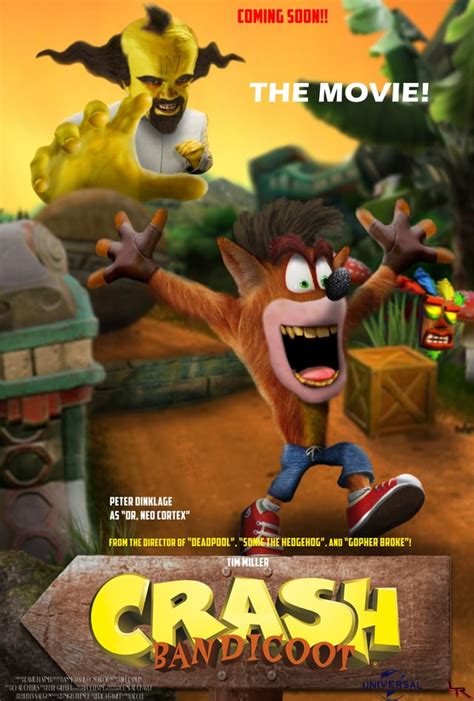 FanArt - I made this poster from a "Live-Action" movie of the Crash Bandicoot.... Peter Dinklage ...