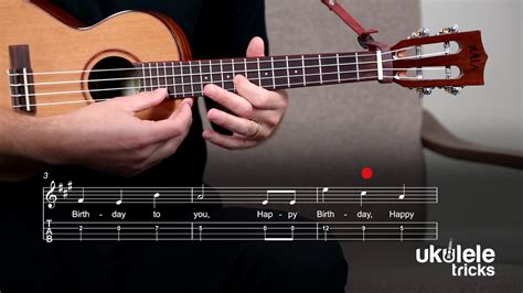 "Happy Birthday" on #Ukulele | Easy One-String Fingerpicking Play-Along - YouTube