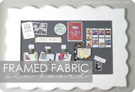 DIY Framed Fabric Pin Board - A Blogger's Office Makeover - The House of Smiths | Diy frame ...