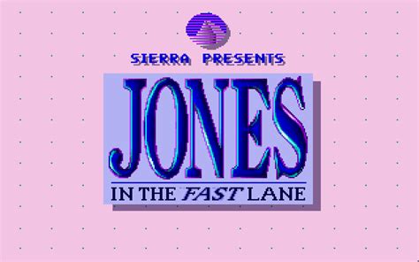 GAMES:Jones in the Fast Lane - DOSBoxWiki