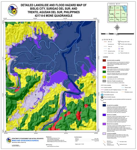 Detailed Landslide and Flood Hazard Map of Bislig City, Surigao Del ...