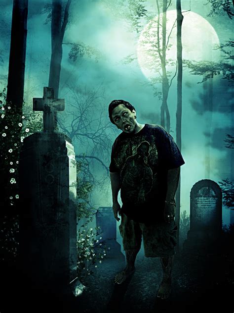 Zombie In A Graveyard by El-Mercurio on DeviantArt