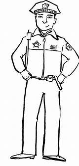 Coloring Police Pages Officer Drawing Policeman Guard Security Firefighter Uniform Printable Picture Man Pictures Drawings Color Clipart Hat Cliparts Sheets sketch template