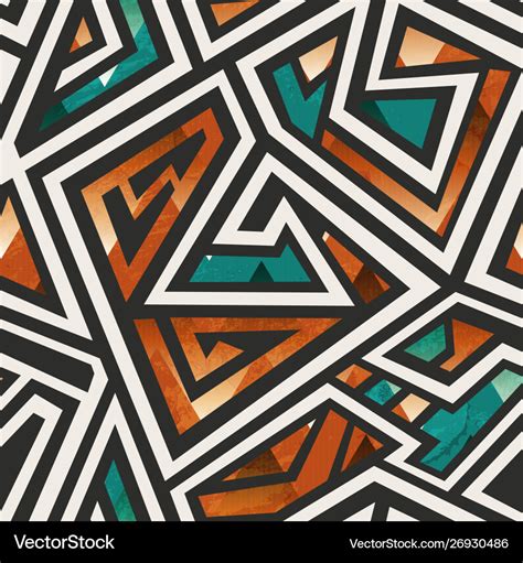 African geometric seamless pattern Royalty Free Vector Image