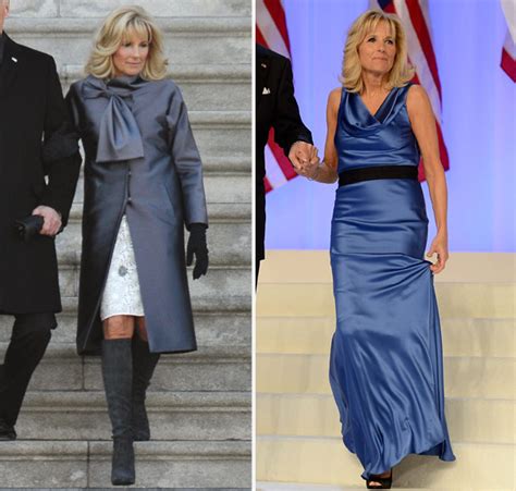 Jill Biden Inauguration Dress 2013 — Her Bow Coat & Blue Gown At ...