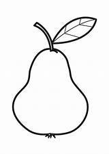 Pear Coloring Page sketch template