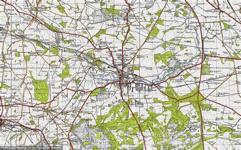 Historic Ordnance Survey Map of Worksop, 1947