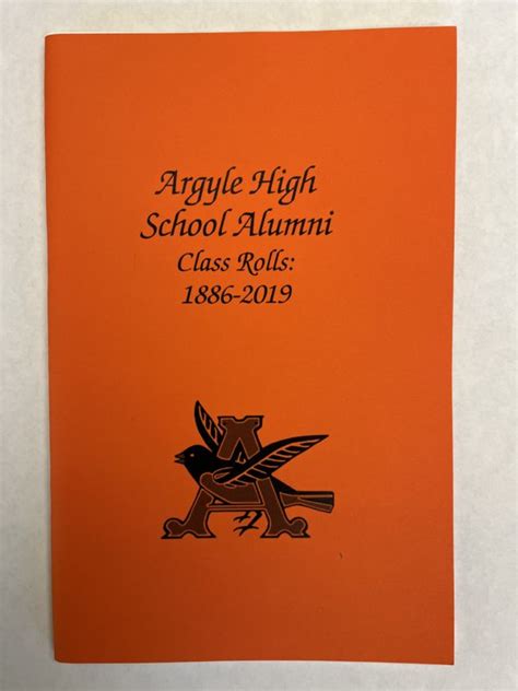 Argyle School Alumni Class Rolls 1886-2019 - Lafayette County Historical and Genealogy Society