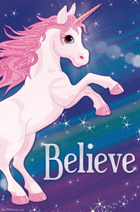 Rainbow Unicorn Wall Poster, 22.375" x 34" - Walmart.com