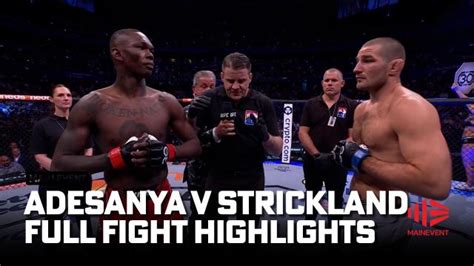 Adesanya v Strickland - Fight Highlights | Fox Sports Videos