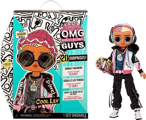 Amazon.com: LOL Surprise OMG Guys Fashion Doll Cool Lev with 20 ...