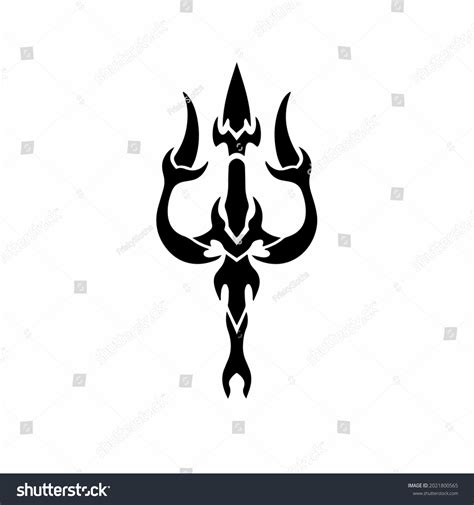 Trident Symbol Logo Tribal Tattoo Design Stock Vector (Royalty Free) 2021800565 | Shutterstock