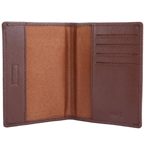 RFID Protected Slim Passport Holder - Brown - Massi Miliano