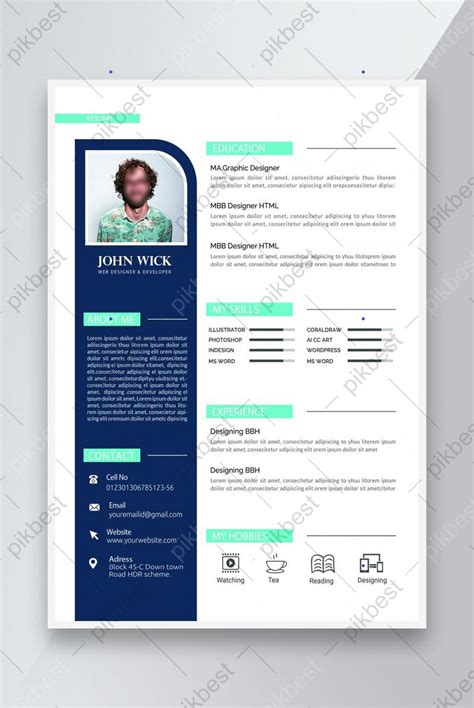 Professional CV Resume Design Template | PSD Free Download - Pikbest