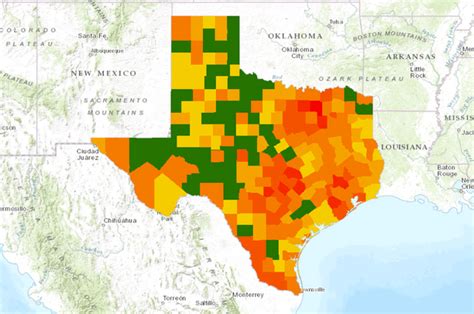 Texas Population Trends | Data Basin