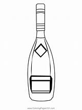 Wine Bottle Coloring Page For Kids  Free Drinks Printable sketch template