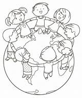 Coloring Pages Children Around The World sketch template