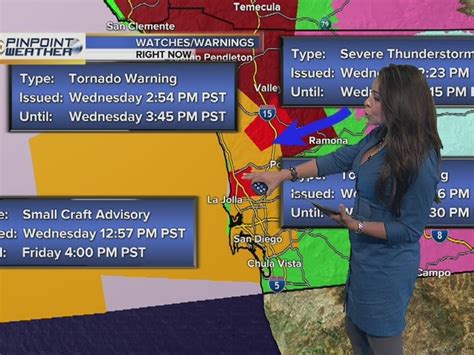 Tornado warning for San Diego County canceled