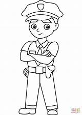 Dibujo De Oficial Policía Dibujos Animados Para Colorear  sketch template