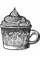 Whipped Cream And Caramel Drizzled Coffee Cup Coloring Page · Creative  sketch template