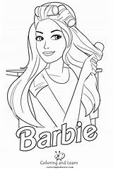 Barbie Coloring Pages FREE 2025  And Learn sketch template