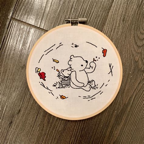 Winnie the Pooh Embroidery Hoop | Etsy | Disney embroidery, Hand embroidery art, Hand embroidery ...