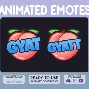 Animated GYATT Peach Emotes ANIMATED STATIC Gyat Peach Emotes Gyatdamn ...