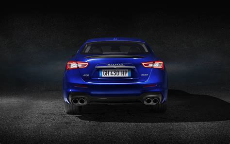 Download wallpapers Maserati Ghibli, 2018, 4k, Rear view, blue sedan ...