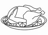 Roast Turkey  Coloring Page sketch template
